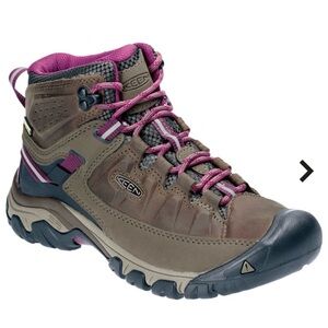 KEEN Targhee III Mid Waterproof Hiking Boots for Ladies Weiss/Boysenberry Size 9